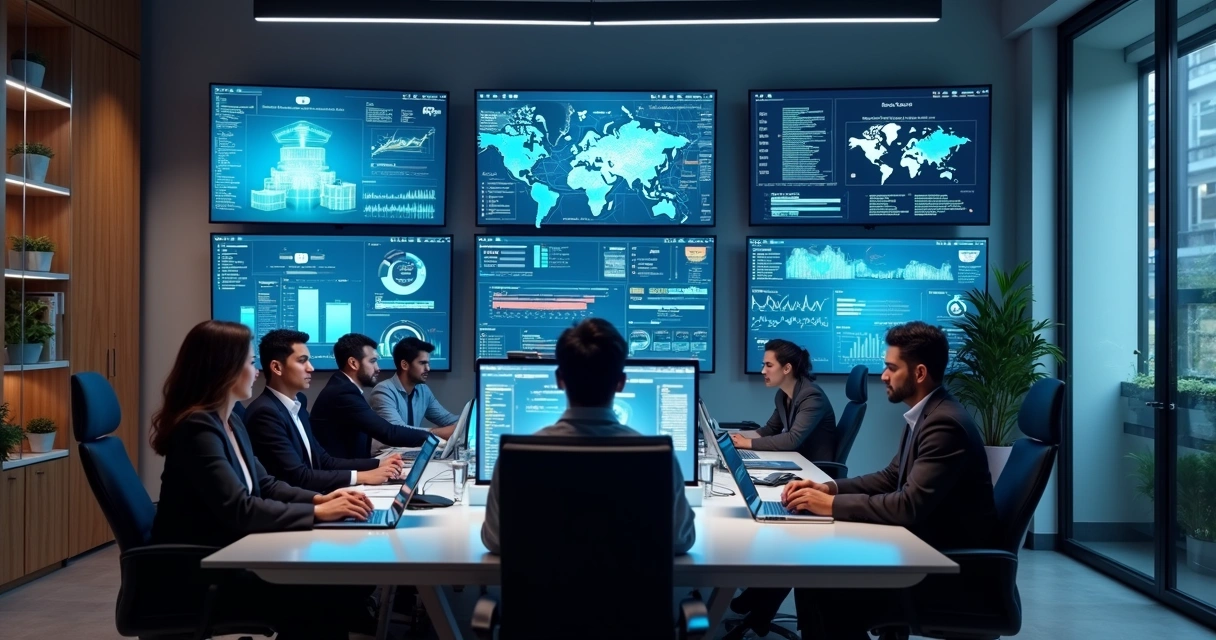 Telas mostrando automação de processos em uma empresa 