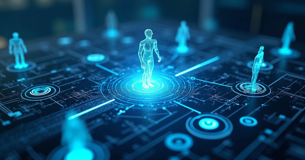 Fluxo de automação de processos empresariais com agentes digitais 