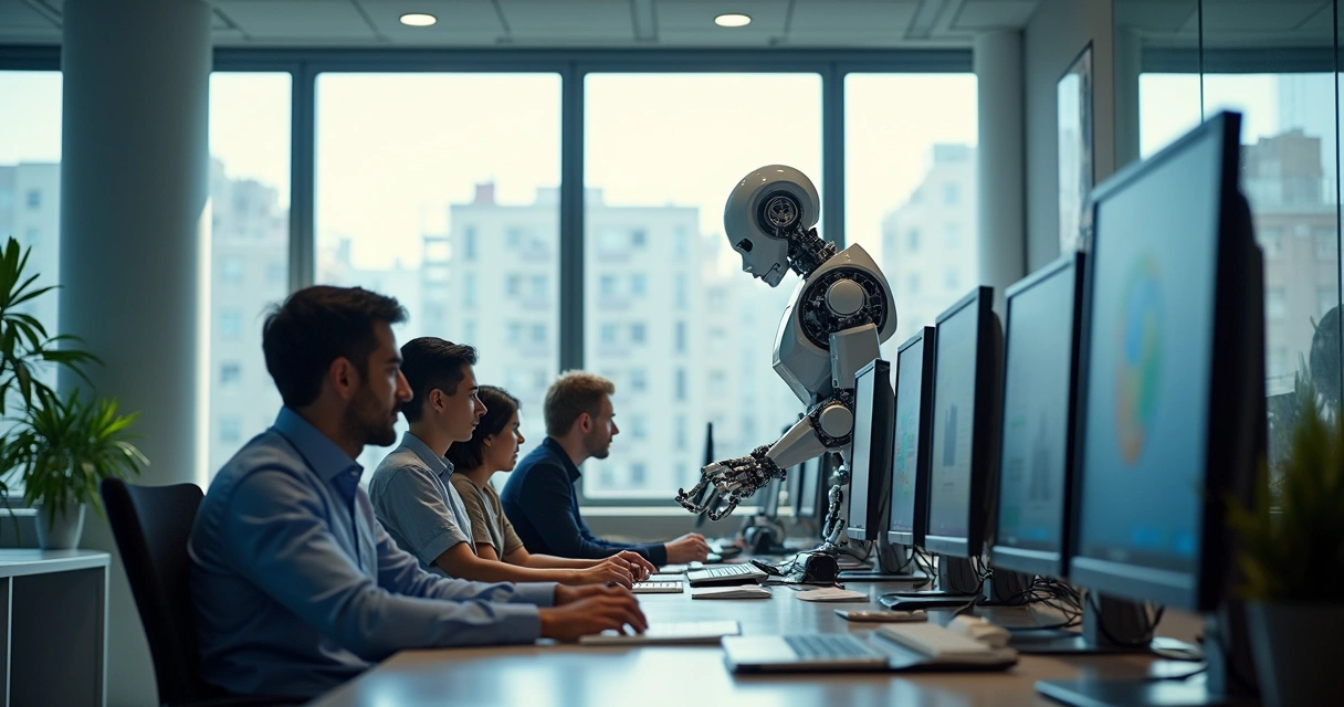 Robô atuando em processos administrativos automatizados 