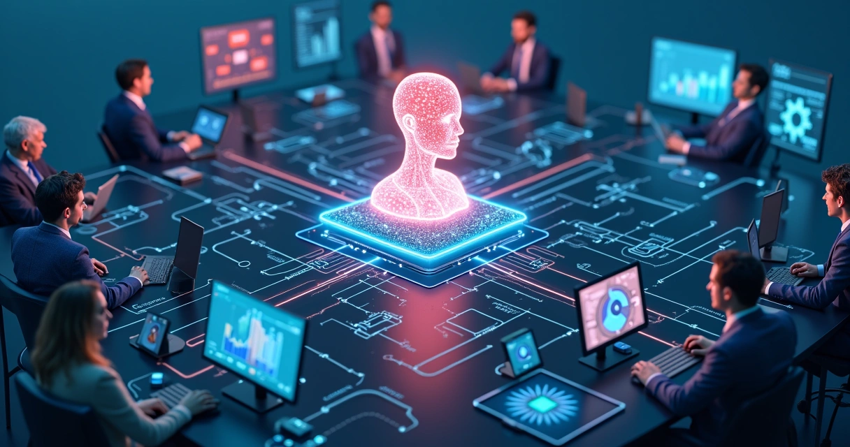 Fluxograma de automação de processos com inteligência artificial 