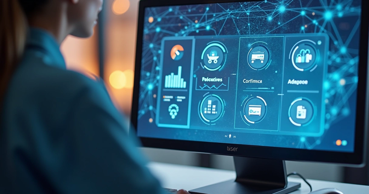 Computador mostrando automação de processos de loja virtual 