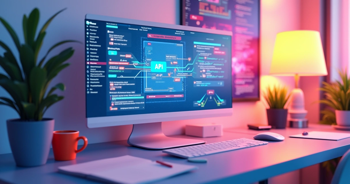 Pequena empresa automatizando processos com telas interconectadas 