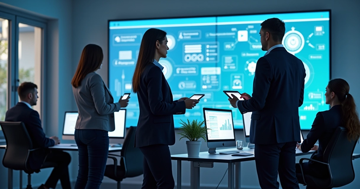 Grupos de pessoas trabalhando com automação em PME europeia 