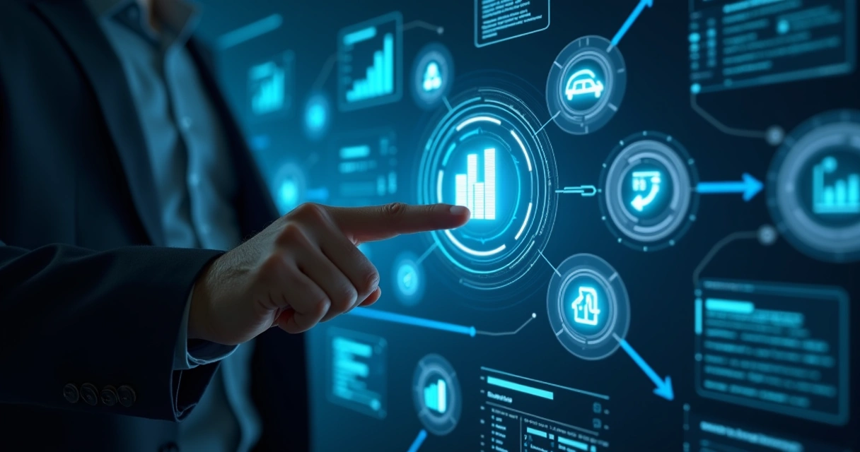Representação visual de automação e dados em propostas comerciais B2B 