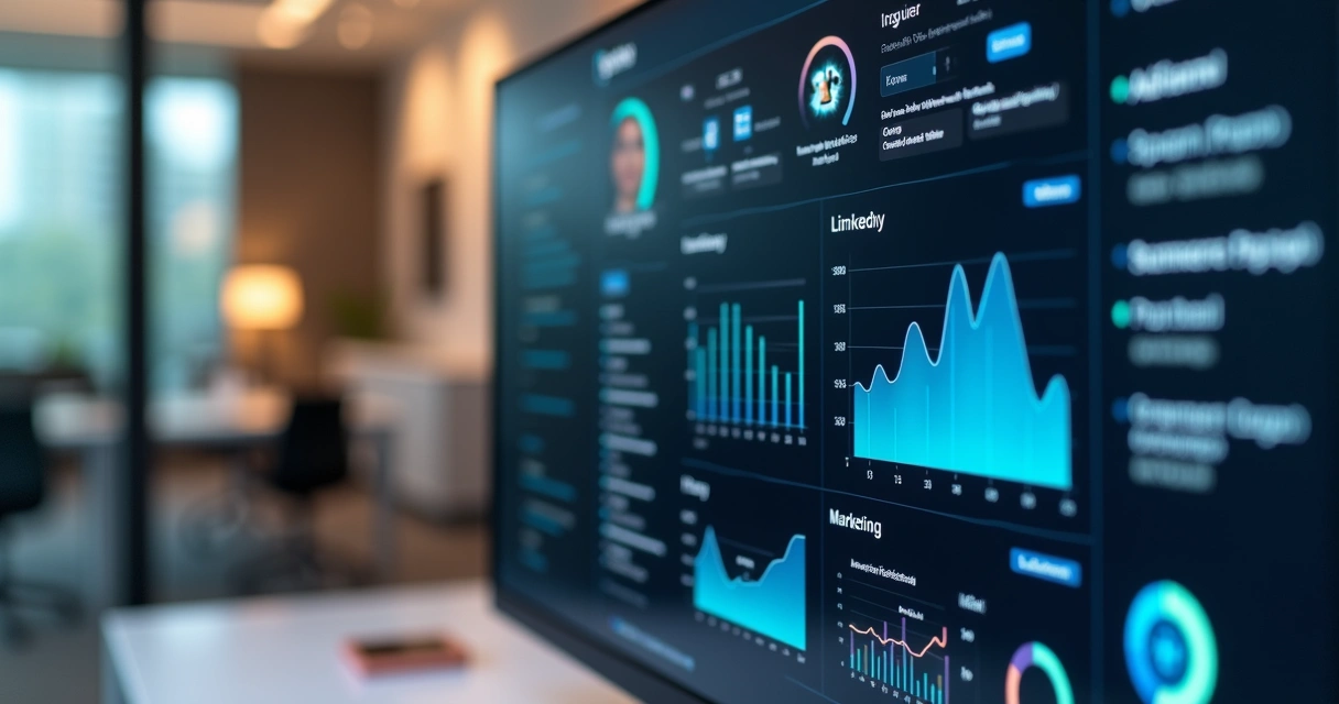 Painel mostrando automação de prospecção no LinkedIn 