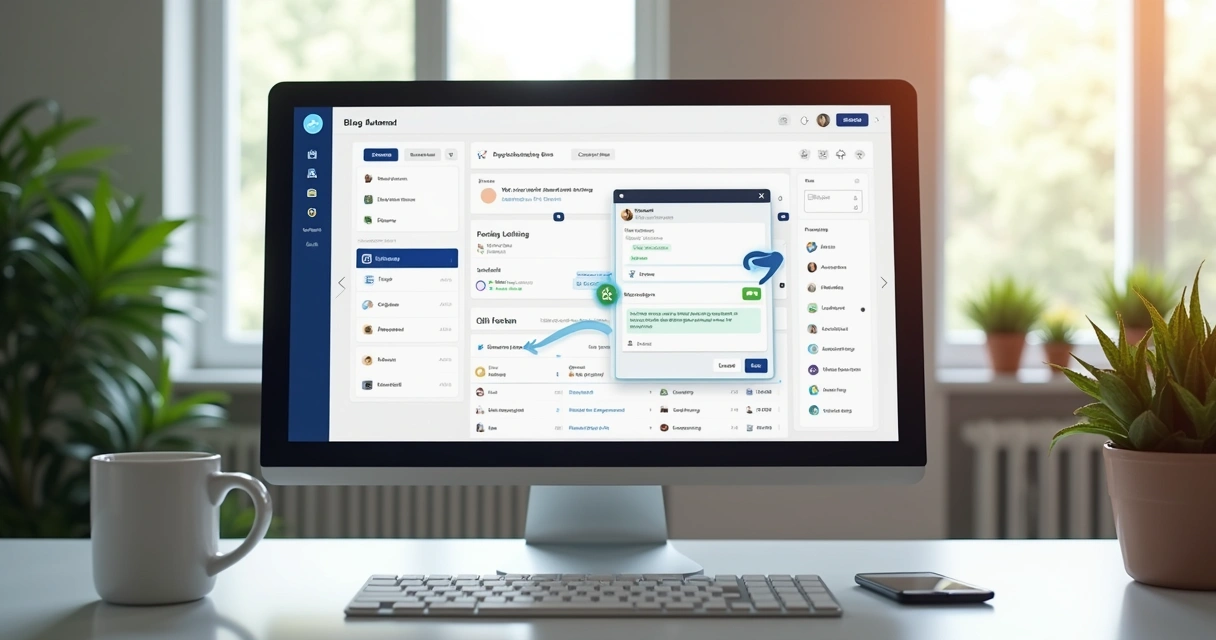Painel de automação mostrando disparo de publicações pelo WhatsApp 