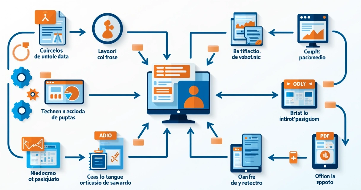 Diagrama de automação de relatórios e painéis em plataforma EAD