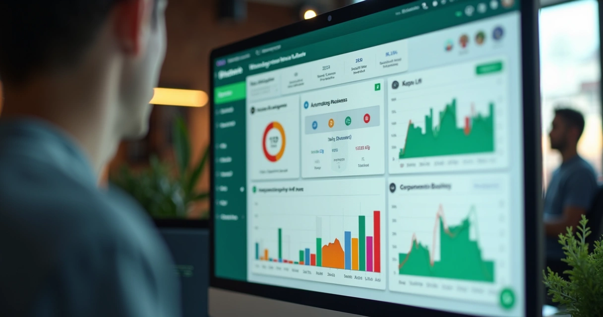 Painel mostrando automação de mensagens e métricas em tempo real no WhatsApp 