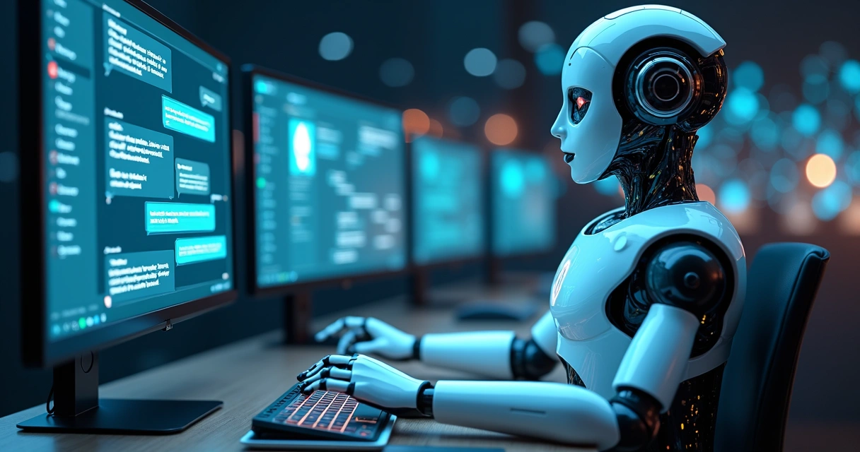 Interface digital mostrando automação com robô de leads integrando WhatsApp, site e Telegram 