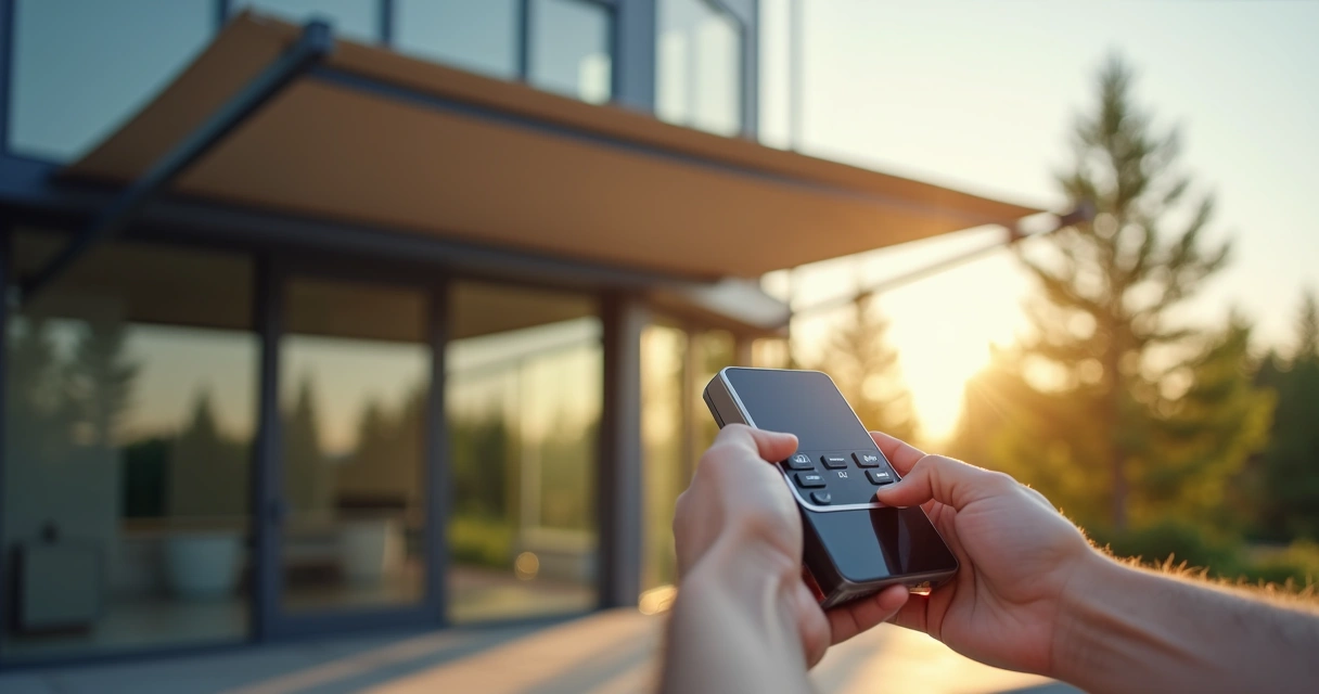 Controle remoto automatizando um toldo externo 