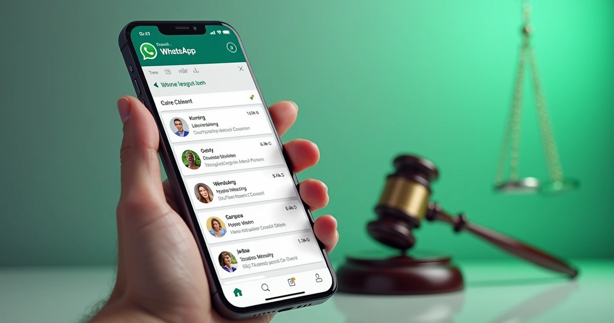Tela de automação de mensagens no WhatsApp para escritório de advocacia 