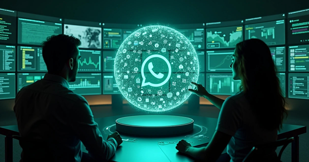 Central de atendimento digital exibindo automação avançada via WhatsApp 