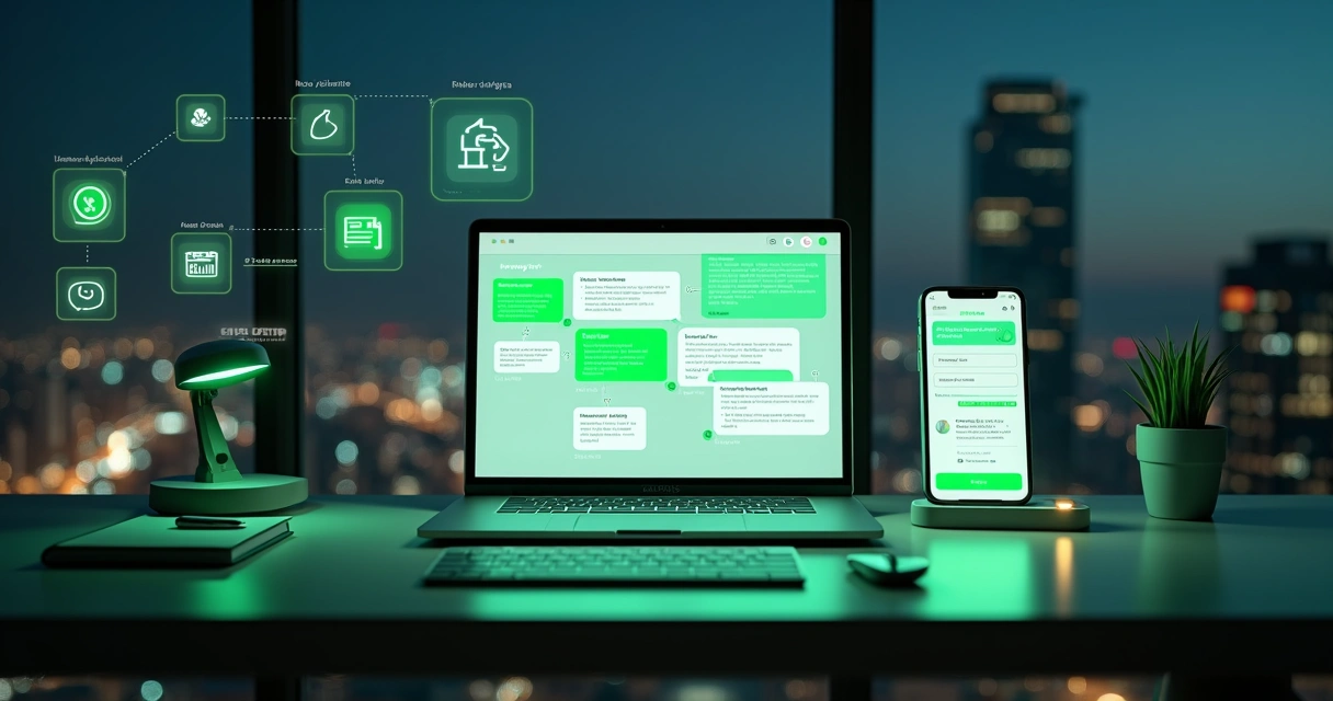 Painel com conversa automatizada de WhatsApp atendendo clientes e membros 24 horas 