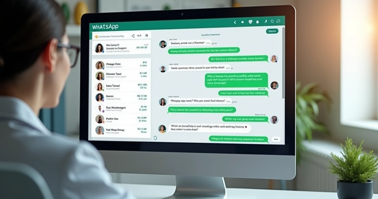 Tela de automação no WhatsApp com atendentes e chatbots 