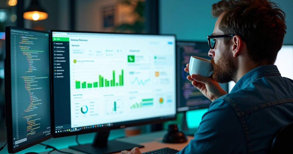 Dashboard moderno para automação WhatsApp com gráficos 