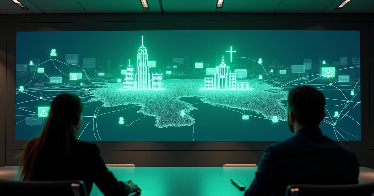 Painel digital conectando igreja e empresa por automação no WhatsApp 