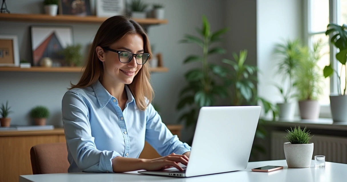 Corretora preparando mensagens automáticas via WhatsApp em tela de CRM 
