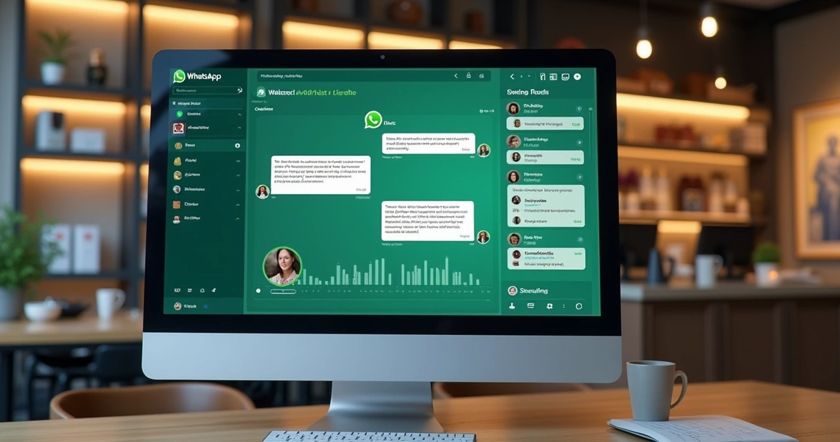 Tela de automação de WhatsApp com chatbot atendendo clientes 