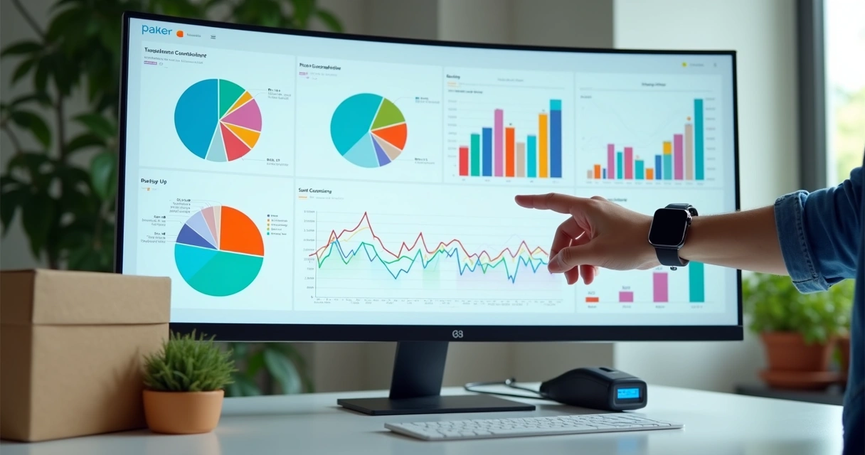 Sistema contábil automatizado com gráficos e indicadores de e-commerce 