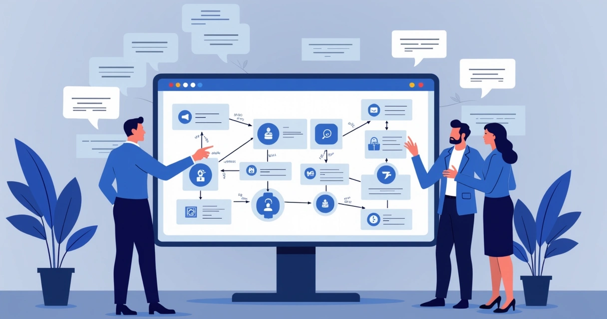 Equipe configurando automação de cadências para vendas B2B 