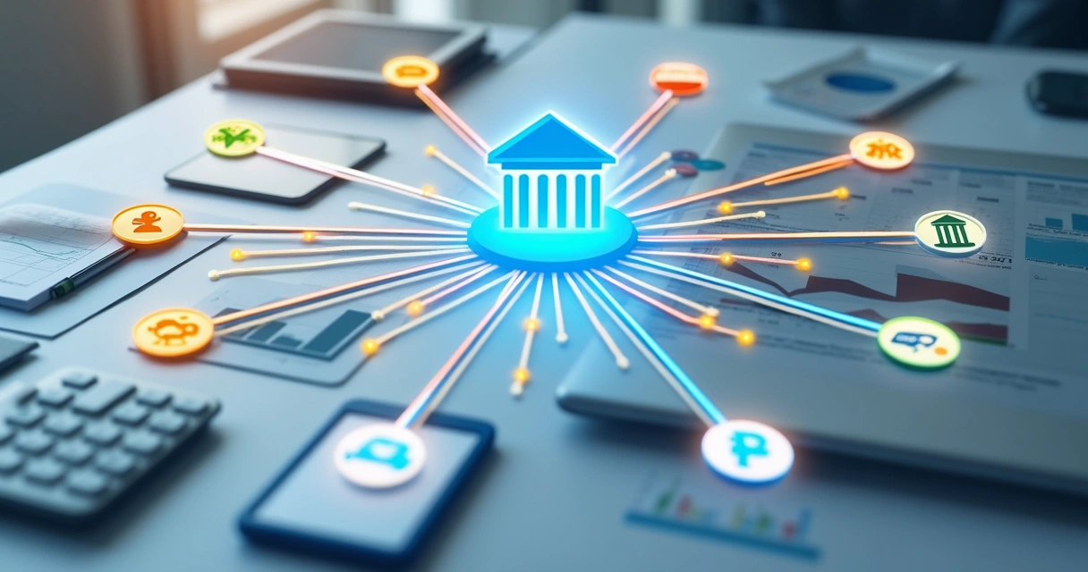 Automação financeira com webhooks conectando softwares e bancos 