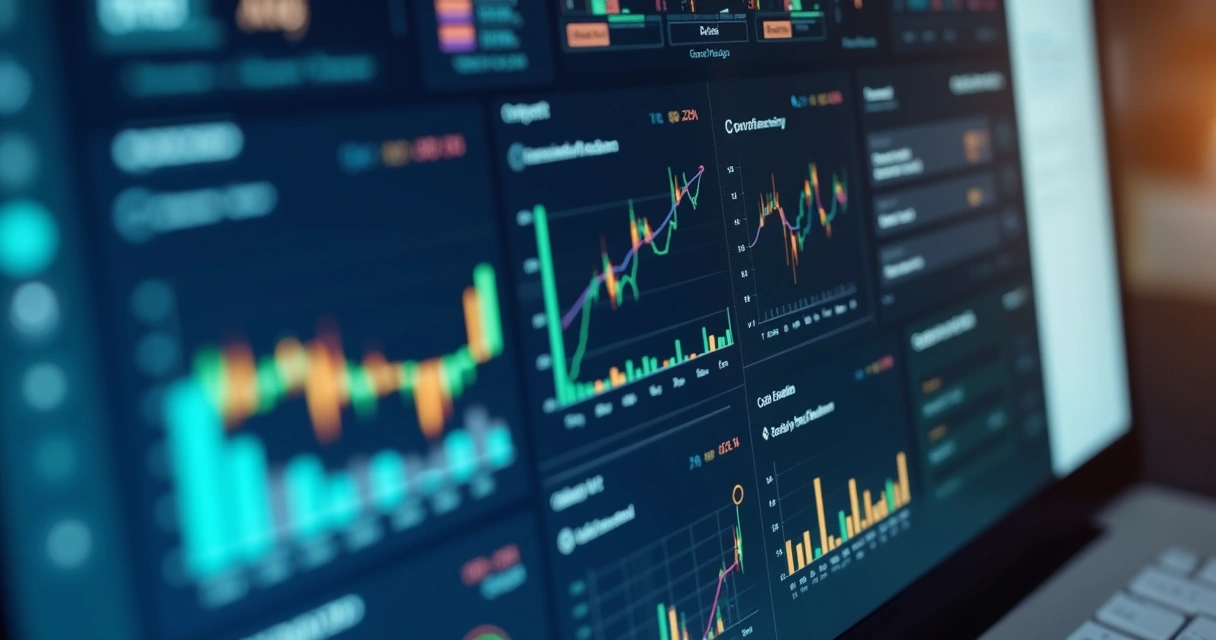Tela de computador mostrando um software de automação contábil com relatórios e integrações 