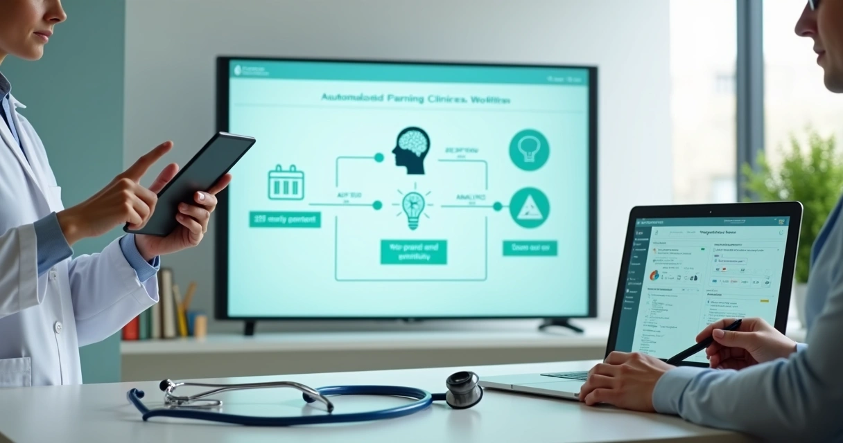 Mural digital com fluxo automatizado de conteúdo para clínica médica 