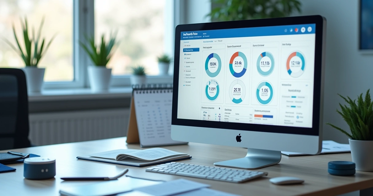 Painel digital mostrando automação de envios de documentos para contabilidade 