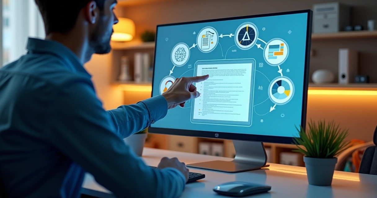 Exemplo visual de automação de documentos SST com interface digital 