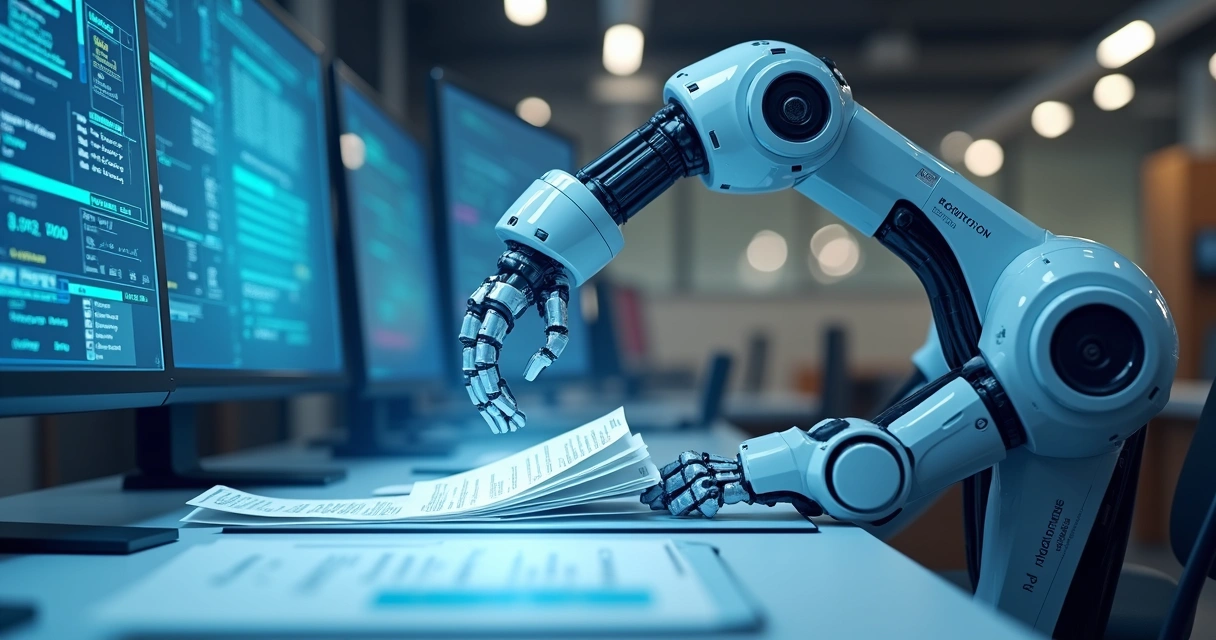 Representação gráfica de automação financeira digital 