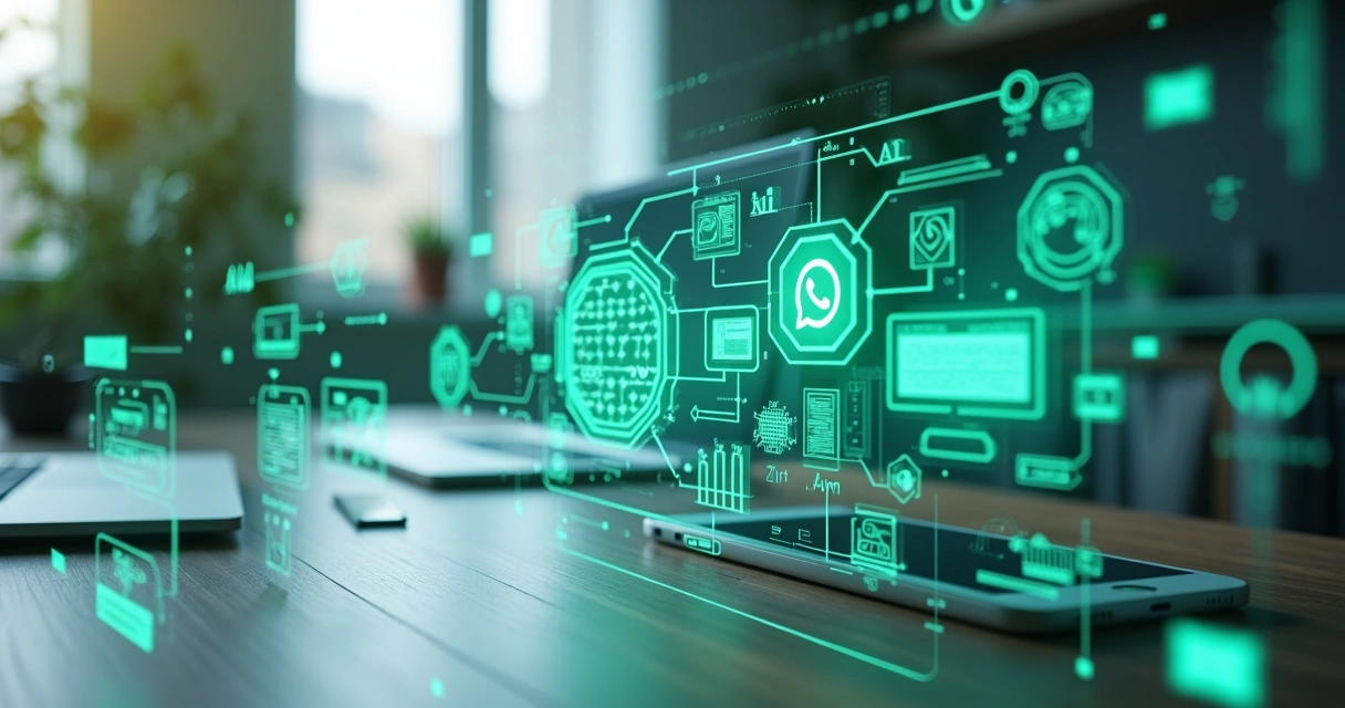 Fluxo conversacional automatizado com IA integrando WhatsApp e CRM