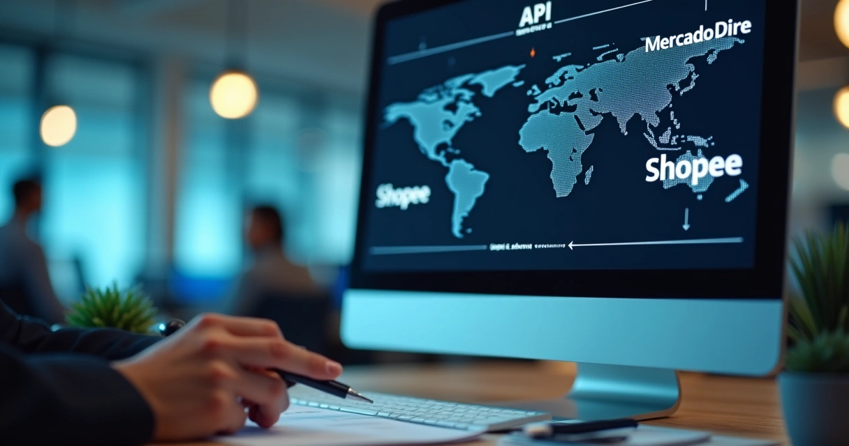 Integração por API com marketplaces reduzindo tarefas manuais