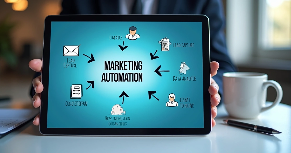 Fluxograma digital com automação de marketing contábil 