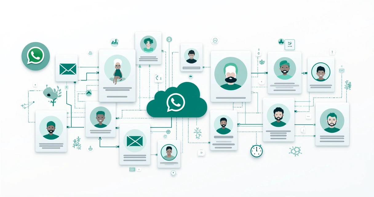 Diagrama de automação de mensagens para grupos de WhatsApp