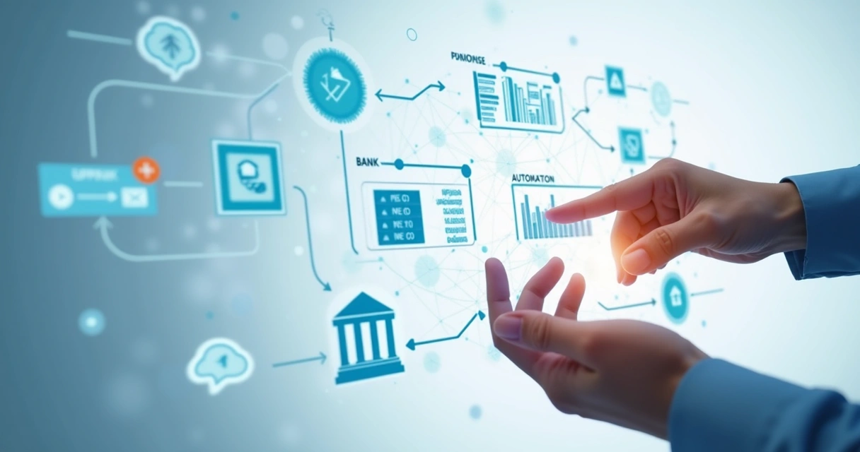 Painel digital mostrando automação financeira sem código 