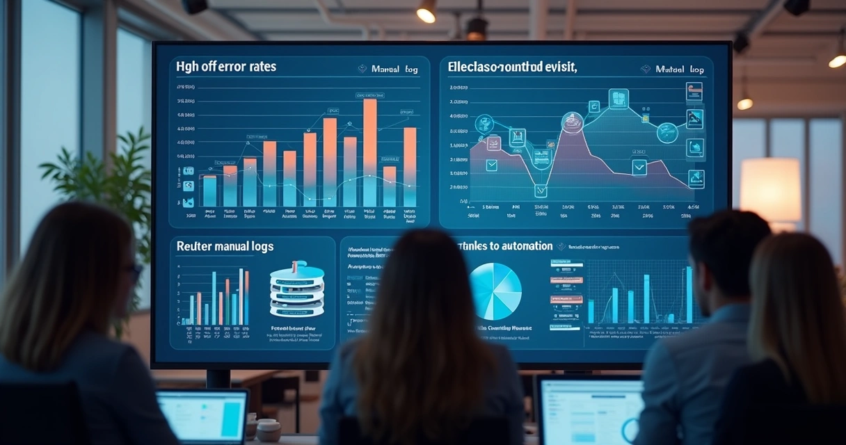 Painel online mostrando redução de erros em operações diárias 