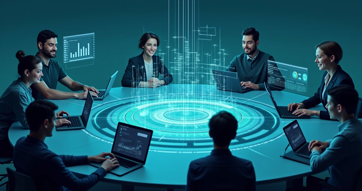 Fluxos de trabalho digitais conectados por fios, vários dispositivos integrados 