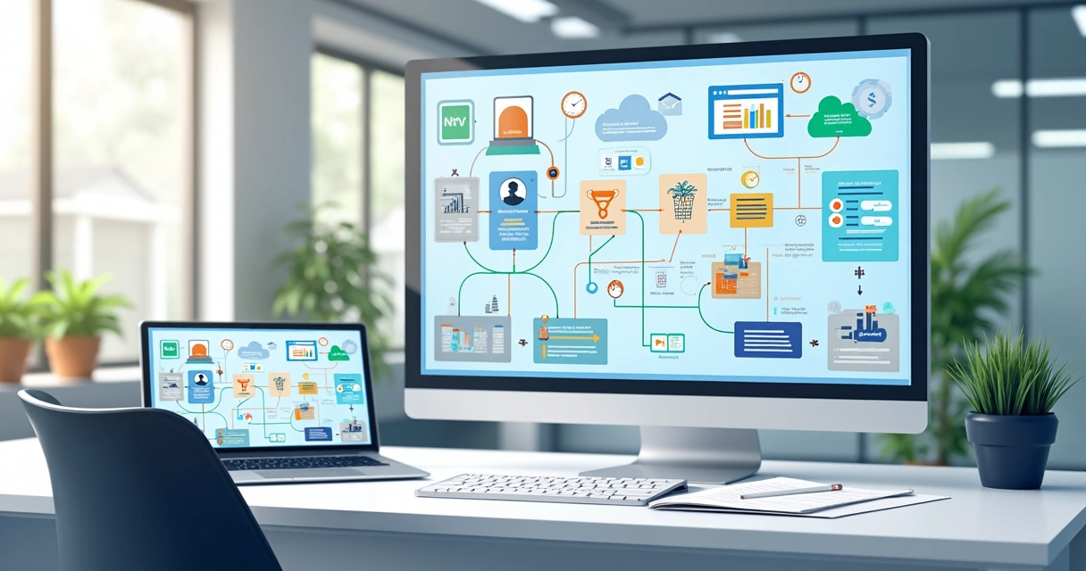 Fluxo de automação digital em escritório de contabilidade 