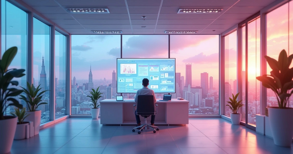 Automação digital acelerando processos internos de empresa 