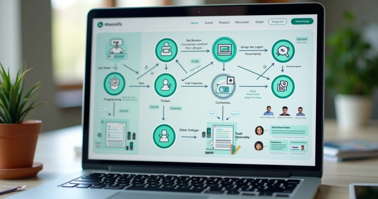 Visual de tela com automações de mensagem no WhatsApp integradas