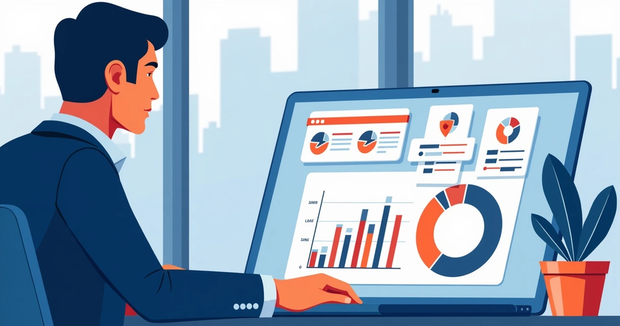 Software indicando resultados de automação em estratégia de SEO político 