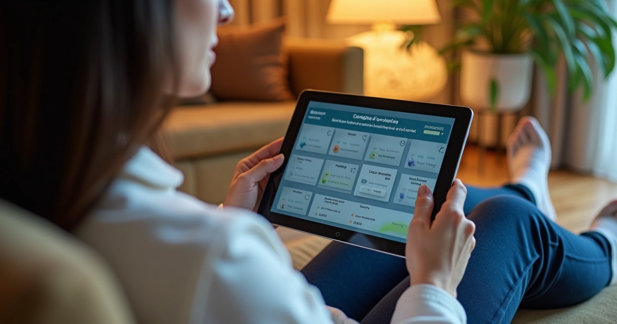 Paciente agendando consulta com psicólogo em tablet 