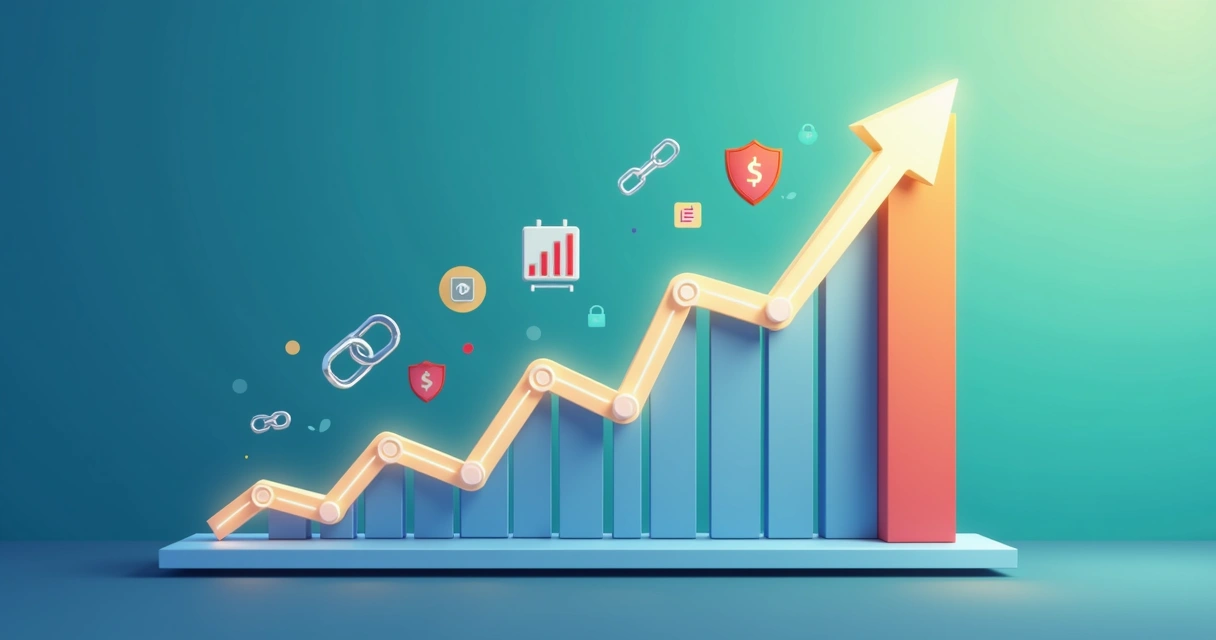 Representação visual de autoridade de site com medidor digital subindo 