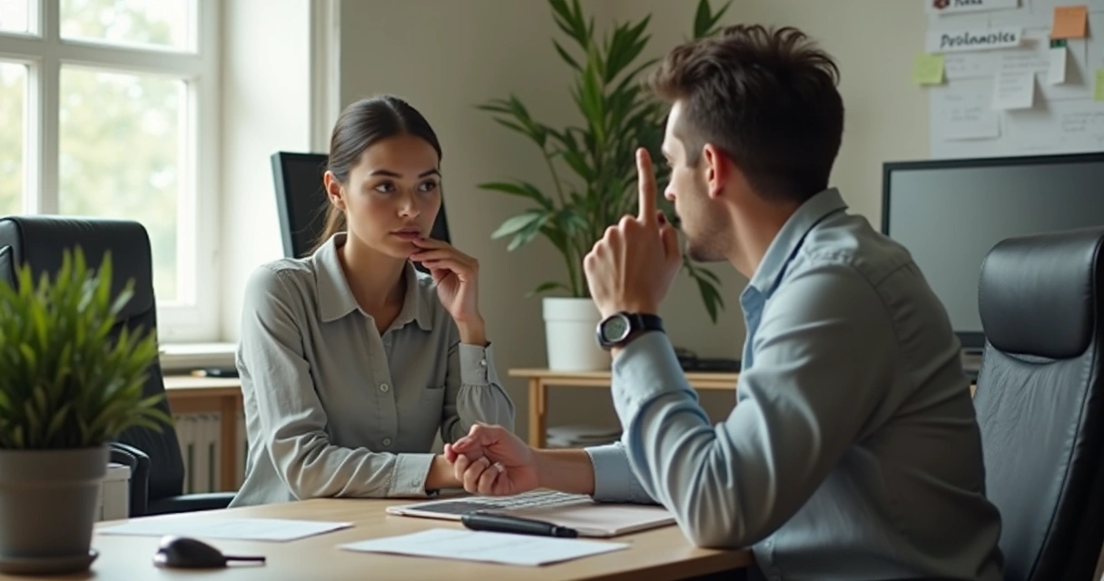 Profissional olhando para si mesmo no espelho com expressão reflexiva 