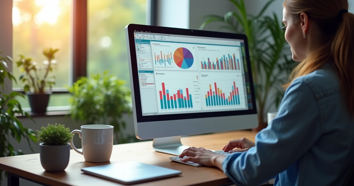 Análise de texto com inteligência artificial na tela de computador 