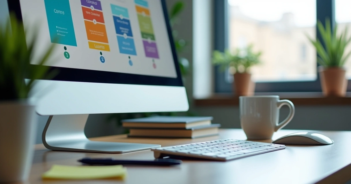 Gráfico colorido em tela de computador com avaliação comportamental 