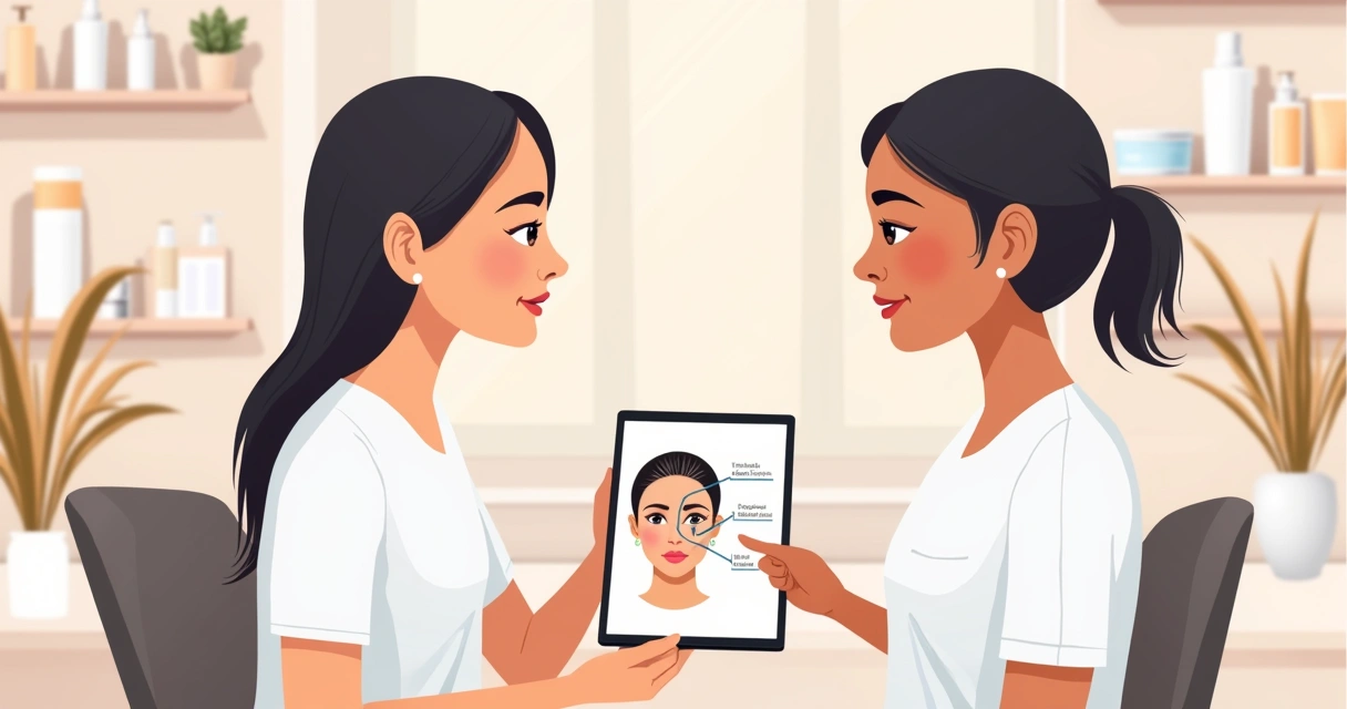 Avaliação facial para tratamento de manchas 