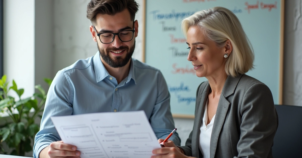 Feedback construtivo entre colegas discutindo ética 