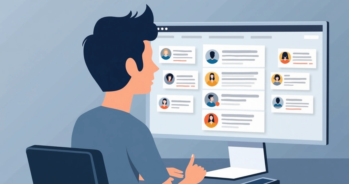 Pessoa analisando avaliações detalhadas no computador 