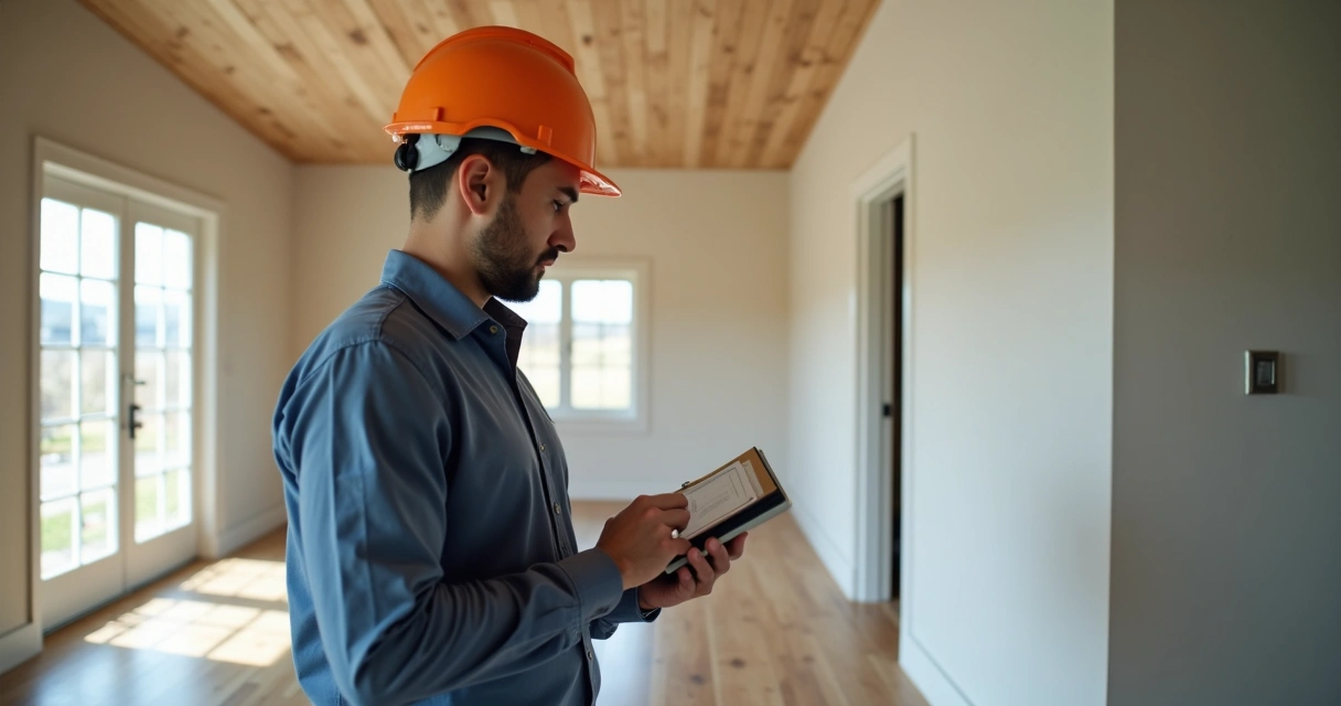 Exemplo de engenheiro avaliando um imóvel residencial 